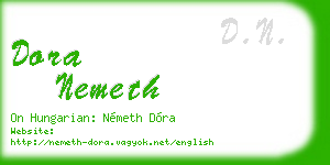 dora nemeth business card